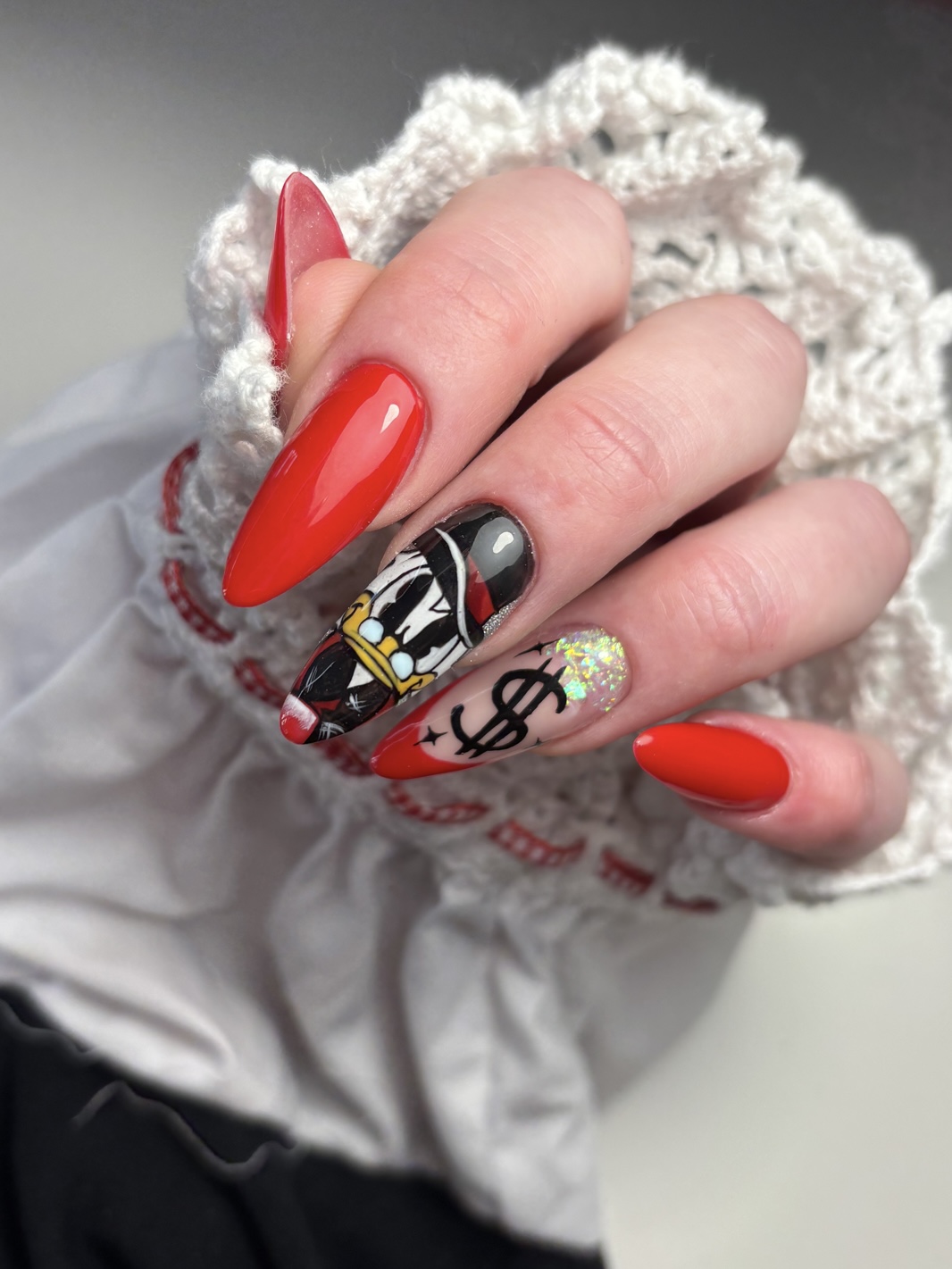 Creative cartoon nail art by AlyNails